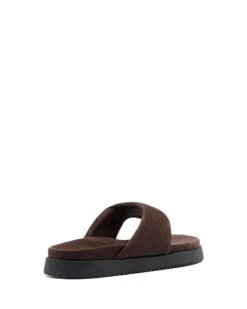Radar Thong Sandal Chocolate Suede -StepAura Store RADAR CHOCOLATEFAUXSUEDE BACKANGLE