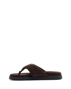 Radar Thong Sandal Chocolate Suede -StepAura Store RADAR CHOCOLATEFAUXSUEDE SIDE2 INTERIOR