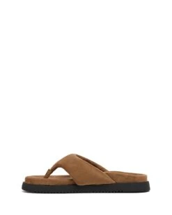 Radar Thong Sandal Toffee Suede -StepAura Store RADAR TOFFEEMICROSUEDE SIDE2 INTERIOR