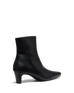 Reese Ankle Boot Black Smooth -StepAura Store REESE BLACKSMOOTHPU BACKANGLE