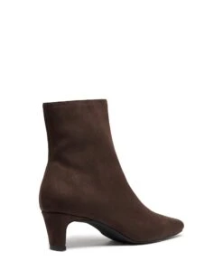 Reese Ankle Boot Chocolate Microsuede -StepAura Store REESE CHOCOLATEMICROSUEDE BACKANGLE