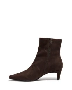 Reese Ankle Boot Chocolate Microsuede -StepAura Store REESE CHOCOLATEMICROSUEDE SIDE2 INTERIOR