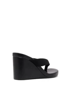 Ren Wedge Black Suede -StepAura Store REN BLACKMICROSUEDE BACKANGLE