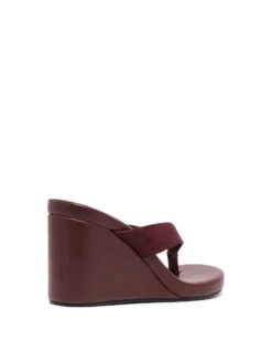Ren Wedge Bordeaux Suede 6 Ren Wedge Bordeaux Suede -StepAura Store REN BORDEAUX BACKANGLE