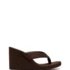 Ren Wedge Chocolate Tonal Faux Suede