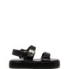 Revive Flatform Sandal Black Smooth