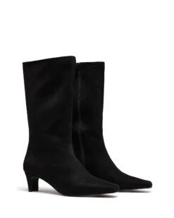 Rhome Tall Boot Black Suede -StepAura Store RHOME BLACKMICROSUEDE TOEANGLE