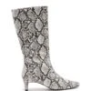 Rhome Tall Boot Black/White Snake