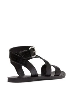 Rimes Black Croc *FINAL SALE* -StepAura Store RIMES BLACK CROC BACK ANGLE