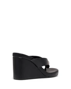 Roza Wedge Black -StepAura Store ROZA BLACK BACKANGLE