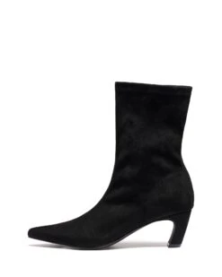 Sacha Ankle Boot Black Microfibre -StepAura Store SACHA BLACKSTRETCHMICROFIBRE SIDE2 INTERIOR