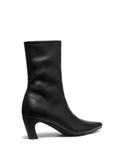 Sacha Ankle Boot Black -StepAura Store SACHA BLACKSTRETCHPU BACKANGLE