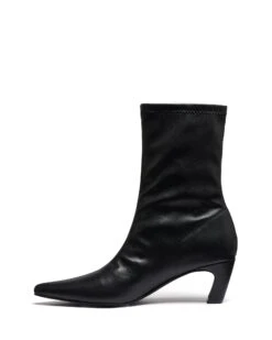 Sacha Ankle Boot Black -StepAura Store SACHA BLACKSTRETCHPU SIDE2 INTERIOR