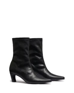 Sacha Ankle Boot Black -StepAura Store SACHA BLACKSTRETCHPU TOEANGLE