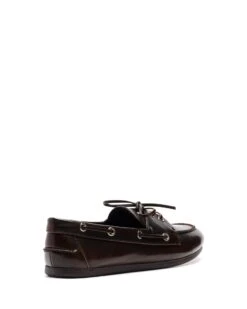 Sailor Boat Shoes Chocolate Burnished -StepAura Store SAILOR CHOCOLATEBURNISHED BACKANGLE
