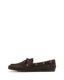 Sailor Boat Shoes Chocolate Microsuede -StepAura Store SAILOR CHOCOLATEMICROSUEDE SIDE2 INTERIOR