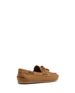 Sailor Boat Shoes Toffee Microsuede -StepAura Store SAILOR TOFFEEMICROSUEDE BACKANGLE
