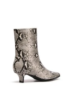 Shade Ankle Boot Black/White Snake 6 Shade Ankle Boot Black/White Snake -StepAura Store SHADE BLACK WHITE SNAKE PU BACK ANGLE