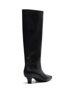Spicy Tall Boot Black -StepAura Store SPICY BLACK PU BACK ANGLE
