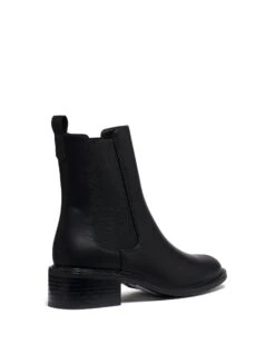 Stable Ankle Boot Black -StepAura Store STABLE BLACKPU BACKANGLE
