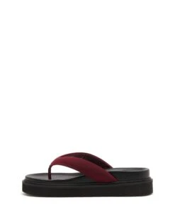Vacay Thong Sandal Bordeaux Lycra -StepAura Store VACAY BORDEAUX LYCRA SIDE2