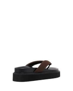 Vacay Thong Sandal Chocolate Lycra -StepAura Store VACAY CHOCOLATE BACKANGLE