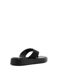 Veda Thong Sandal Black Suede 6 Veda Thong Sandal Black Suede -StepAura Store VEDA BLACK BACKANGLE
