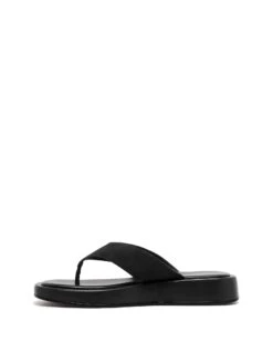 Veda Thong Sandal Black Suede 7 Veda Thong Sandal Black Suede -StepAura Store VEDA BLACK SIDE2 INTERIOR