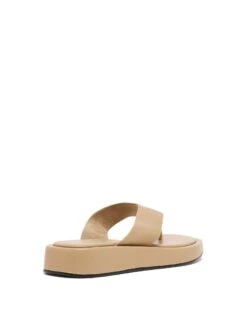 Veda Thong Sandal Cashew Suede -StepAura Store VEDA CASHEW BACKANGLE
