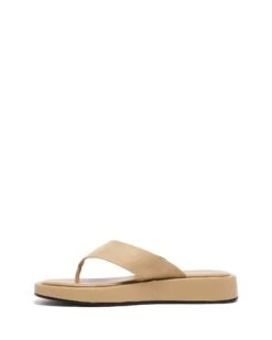 Veda Thong Sandal Cashew Suede -StepAura Store VEDA CASHEW SIDE2 INTERIOR