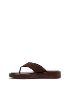 Veda Thong Sandal Chocolate Suede -StepAura Store VEDA CHOCOLATE SIDE2 INTERIOR