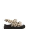 Veto Platform Sandal White/Black Snake