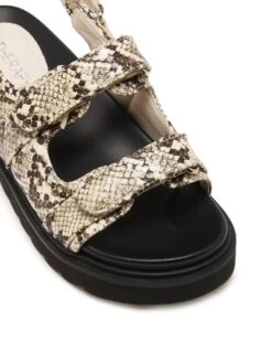 Veto Platform Sandal White/Black Snake 6 Veto Platform Sandal White/Black Snake -StepAura Store VETO WHITE BLACK SNAKE PU TOE