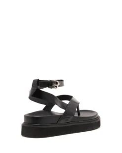 Visa Sandal Black Patent 6 Visa Sandal Black Patent -StepAura Store VISA BLACK PATENT PU BACK