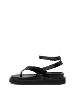 Visa Sandal Black Patent 7 Visa Sandal Black Patent -StepAura Store VISA BLACK PATENT PU SIDE2