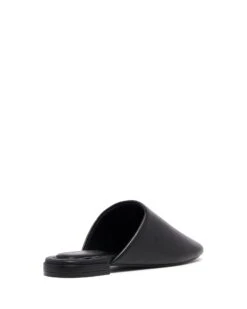 Weston Slide Mule Black 6 Weston Slide Mule Black -StepAura Store WESTON BLACK BACKANGLE