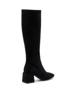 Wolf Tall Boot Black Suede -StepAura Store WOLF BLACK FAUX SUEDE BACK
