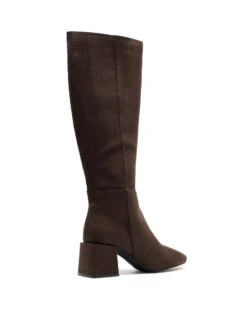 Wolf Tall Boot Chocolate Suede -StepAura Store WOLF CHOCOLATE BACKANGLE