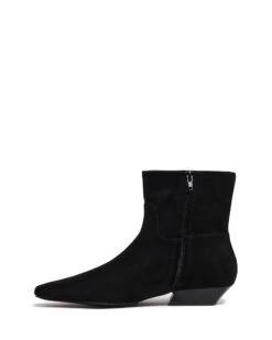 Xanthe Ankle Boot Black Suede -StepAura Store XANTHE BLACKFAUXSUEDE SIDE2 interior