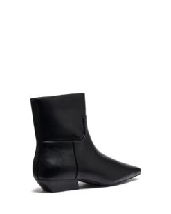 Xanthe Ankle Boot Black Smooth -StepAura Store XANTHE BLACKSMOOTHPU BACKANGLE